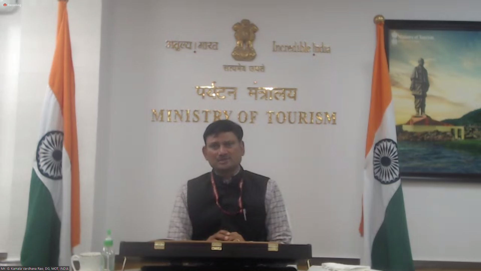 Ông Rakesh Verma Tổng Thư ký Bộ Du lịch Ấn Độ phát biểu tại sự kiện